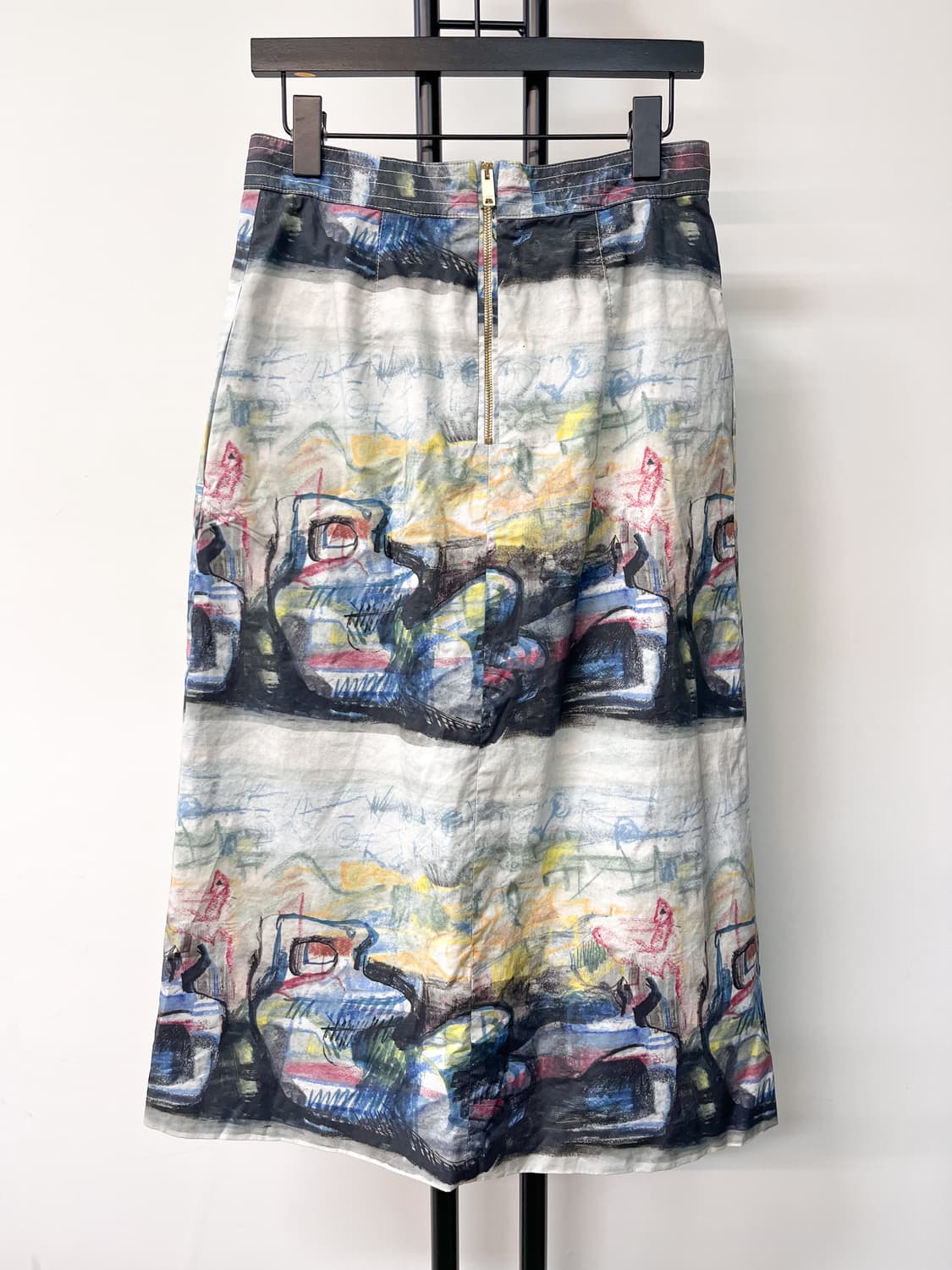 버버리 올 오버 프린트 포플린 스커트 상품이미지4