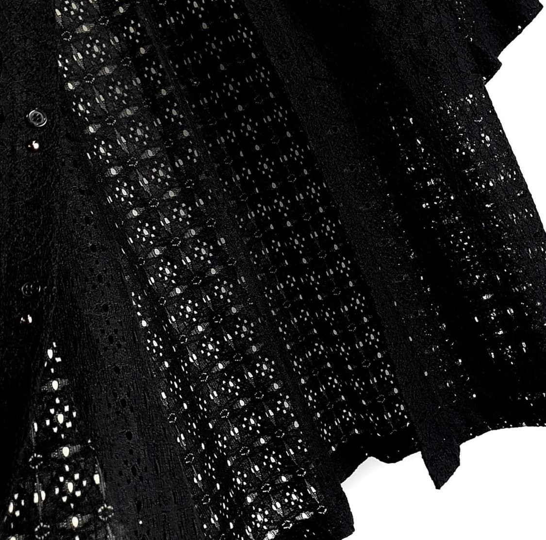 Michisiru gems 크로셰 셔츠 (Black) 상품이미지7