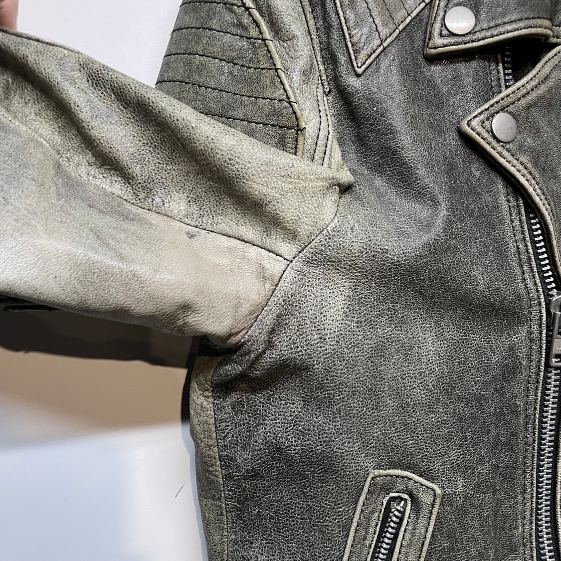 206옴므 빈티지 양가죽 라이더 자켓 상품이미지4