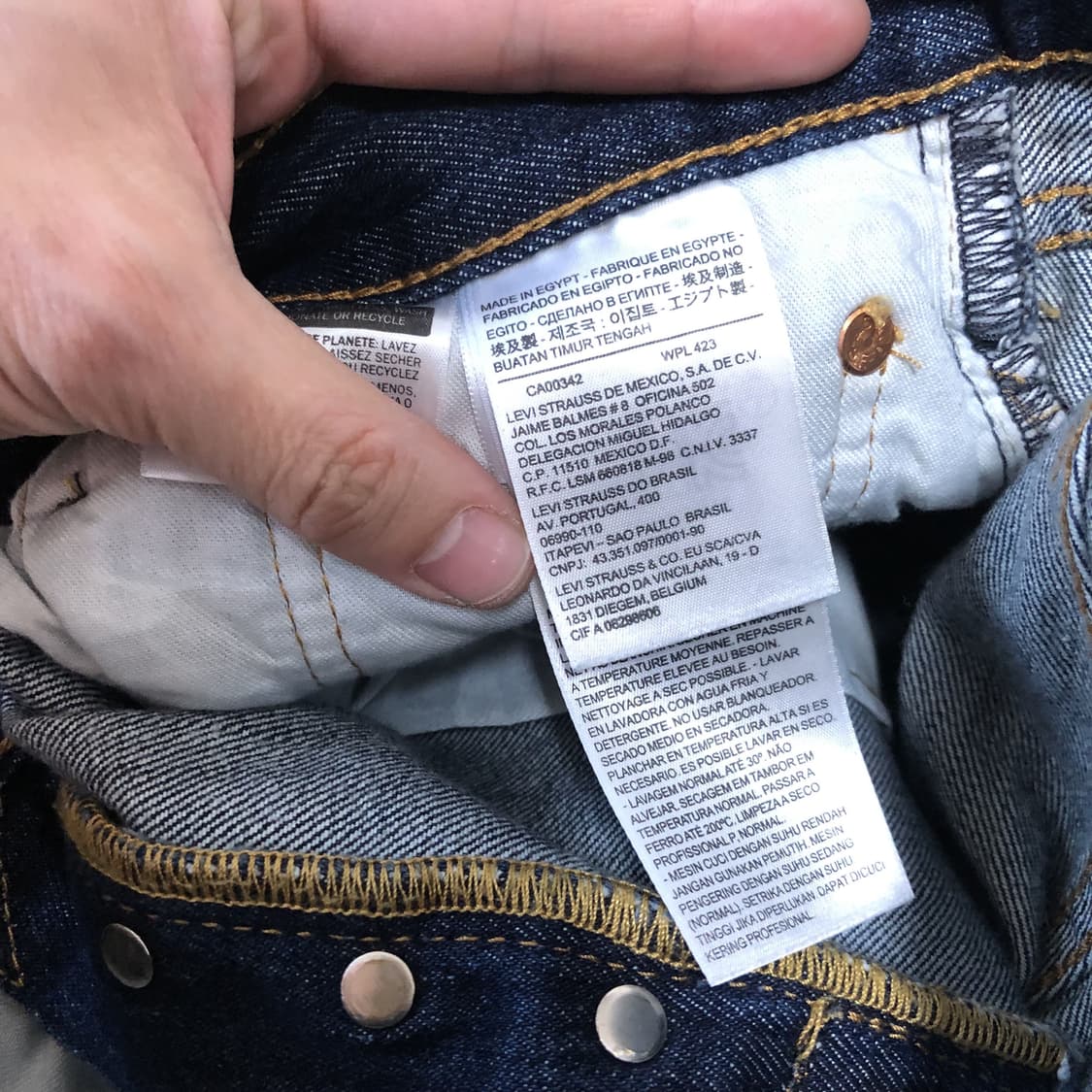 (31) 리바이스 Levi's 501 스트레이트핏 중청 원워시드 데님 상품이미지6