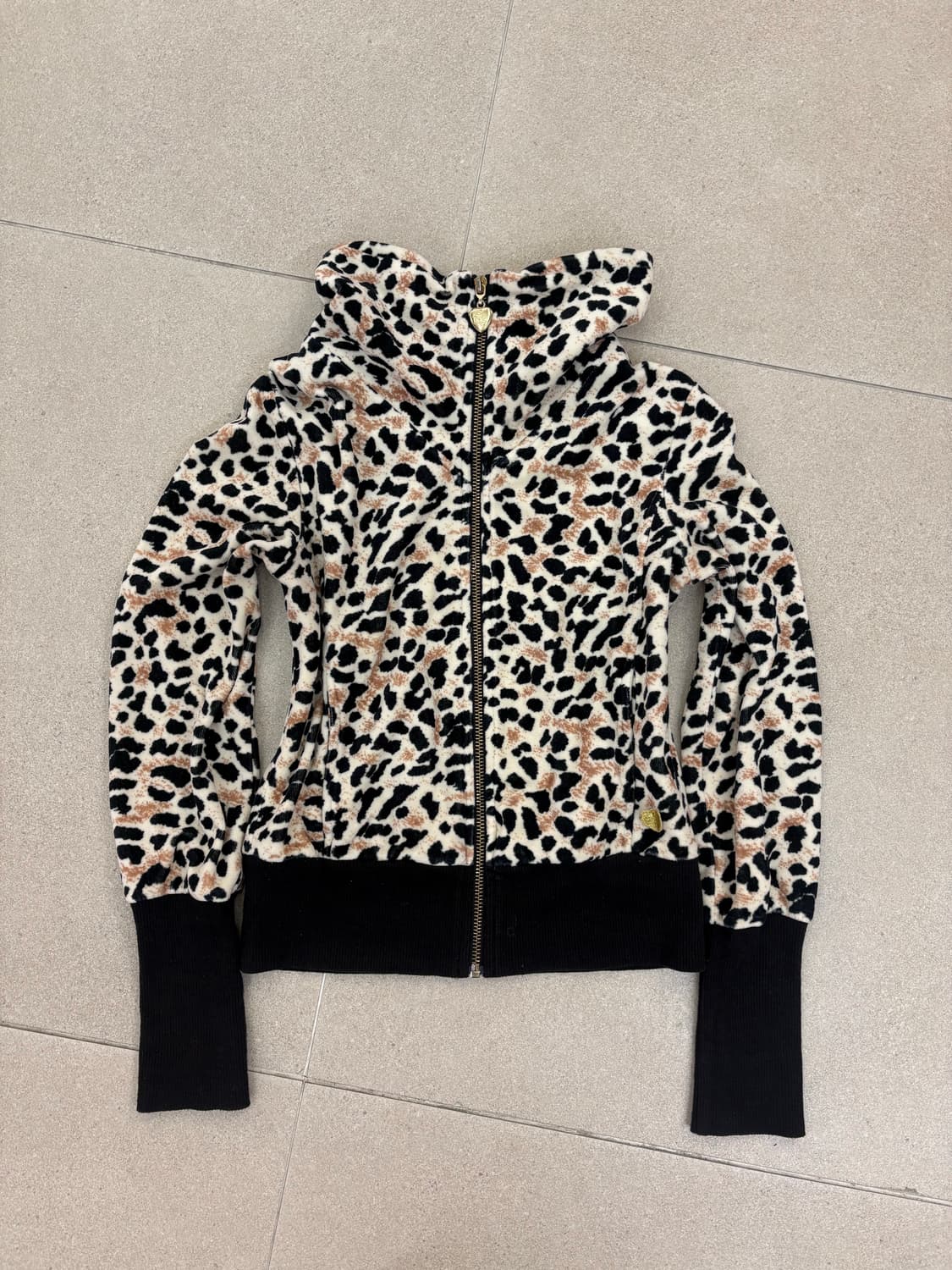 레오파드 슬림 집업 상품이미지2