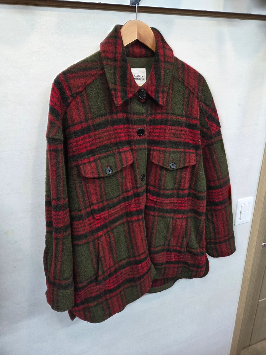 스튜디오 톰보이 울 체크 자켓 프리 상품이미지6