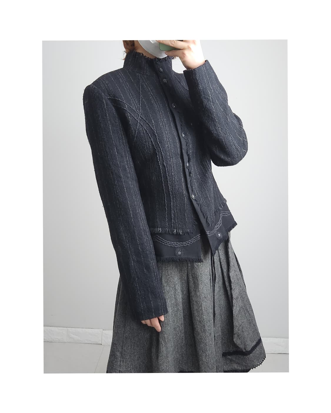 라인 수술 울 자켓 상품이미지1