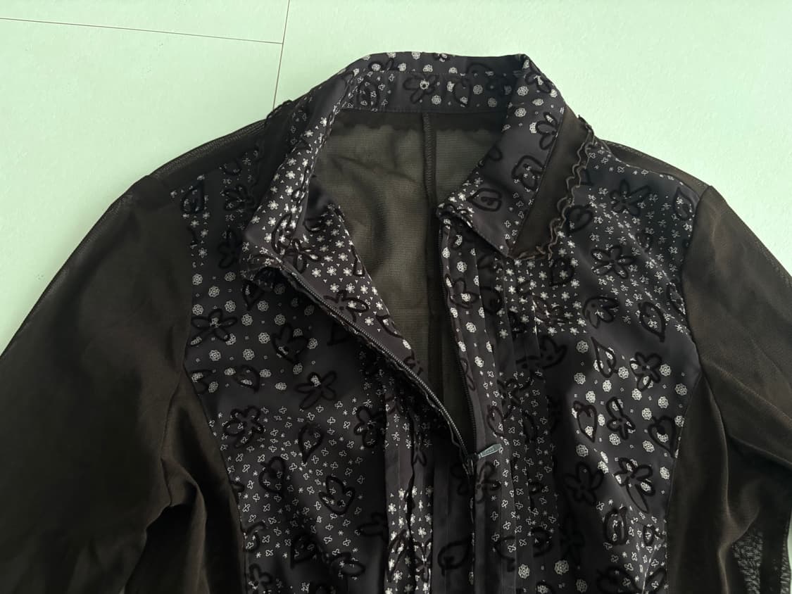 dot floral sheer top 상품이미지2