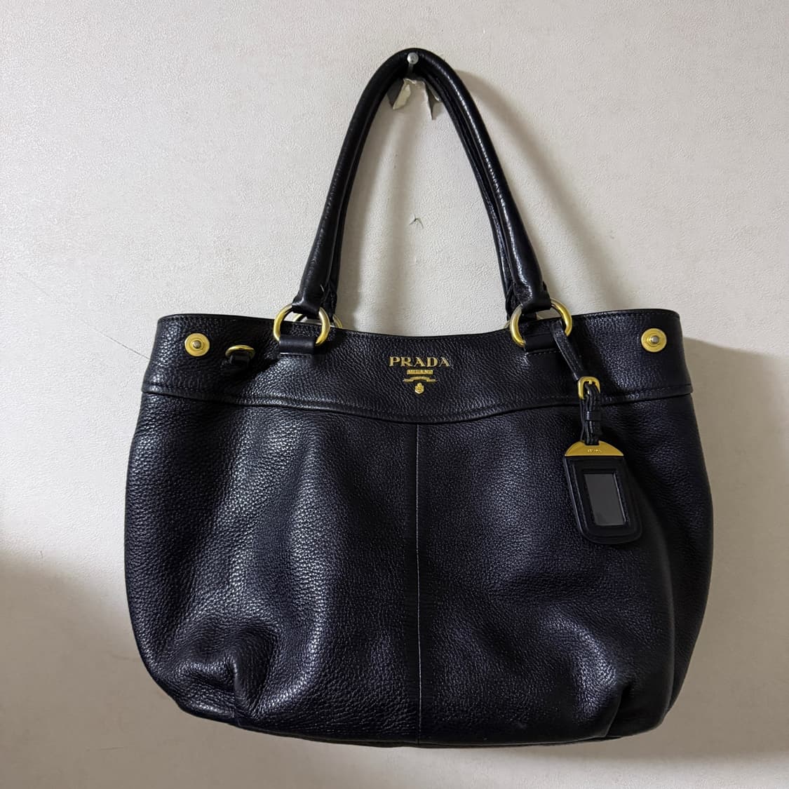 프라다 BN1777 블랙 비텔로 다이노 금장 토트&크로스백 상품이미지10