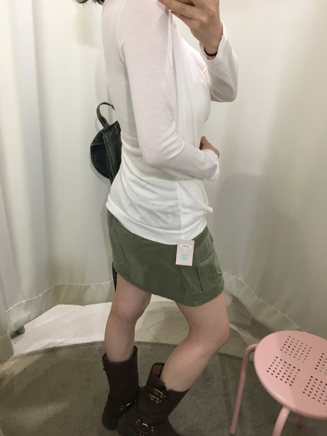 레이어드 스커트 롱슬리브 상품이미지3