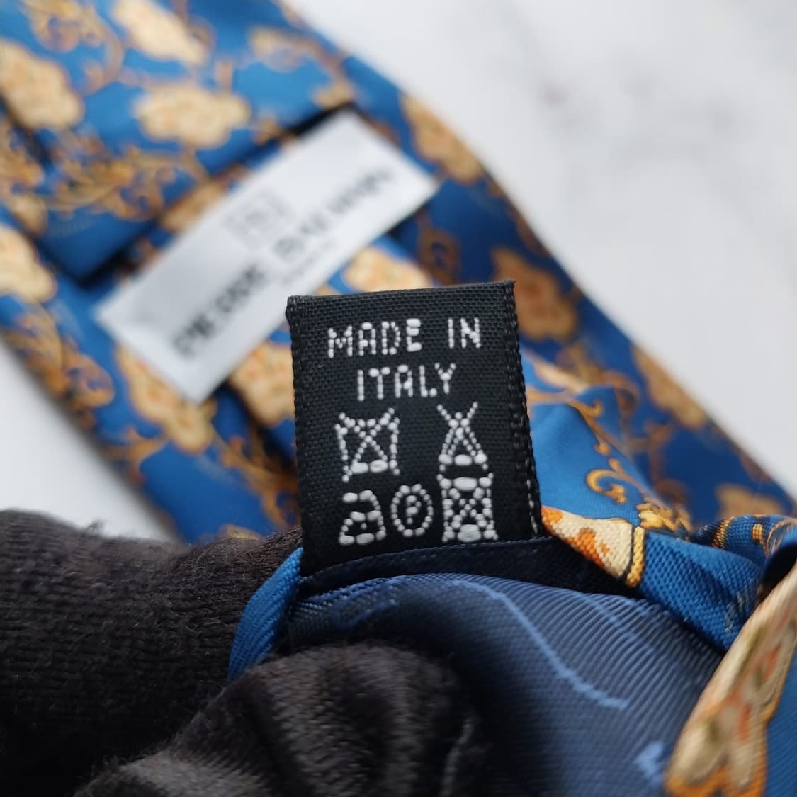 발망 실크 블루 바로크 패턴 넥타이 9.4cm S~A+등급 K1783
 상품이미지10