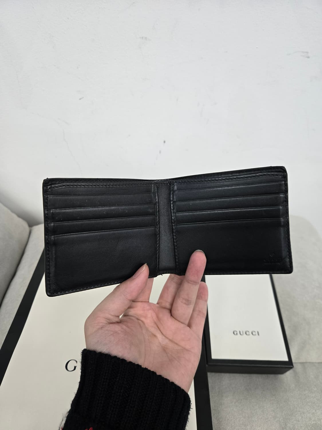 [보증서 정품]구찌 웹삼선 반지갑 상품이미지4