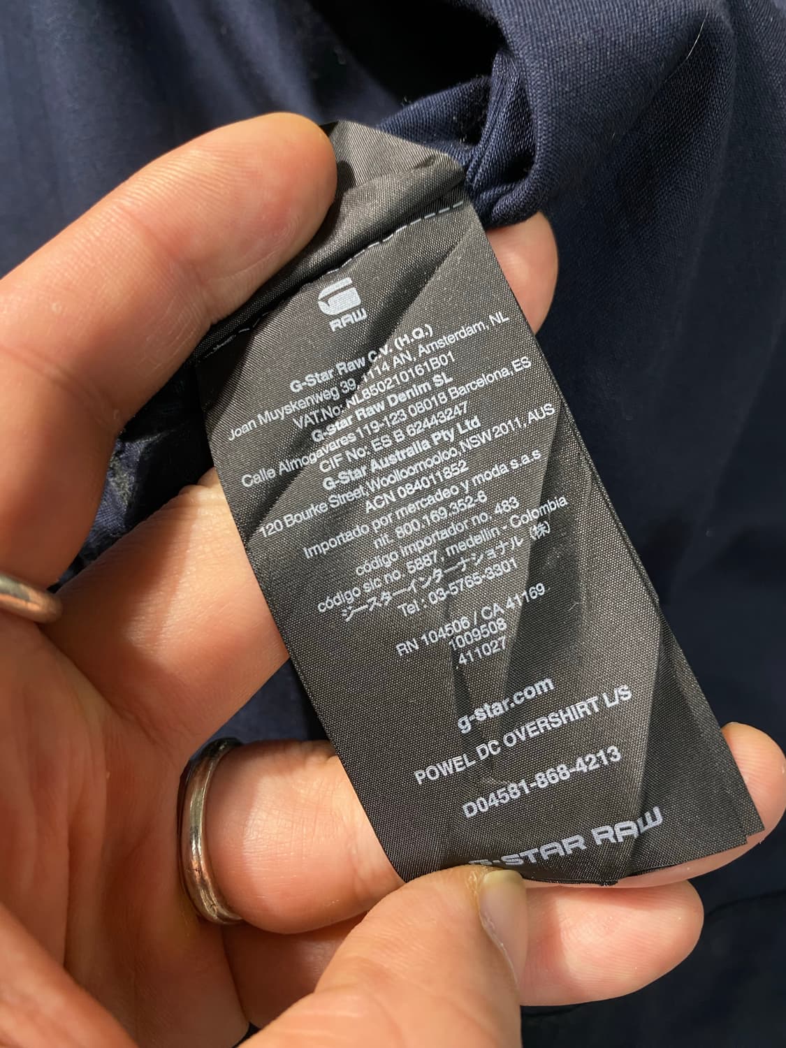 [L] G•Star Raw 지스타로우 재팬 네이비 코튼 집업 자켓 상품이미지10