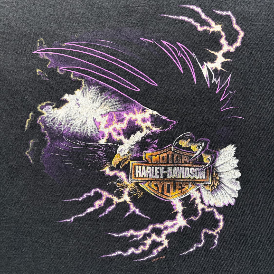 빈티지 할리데이비슨 라이트닝 티셔츠 상품이미지3