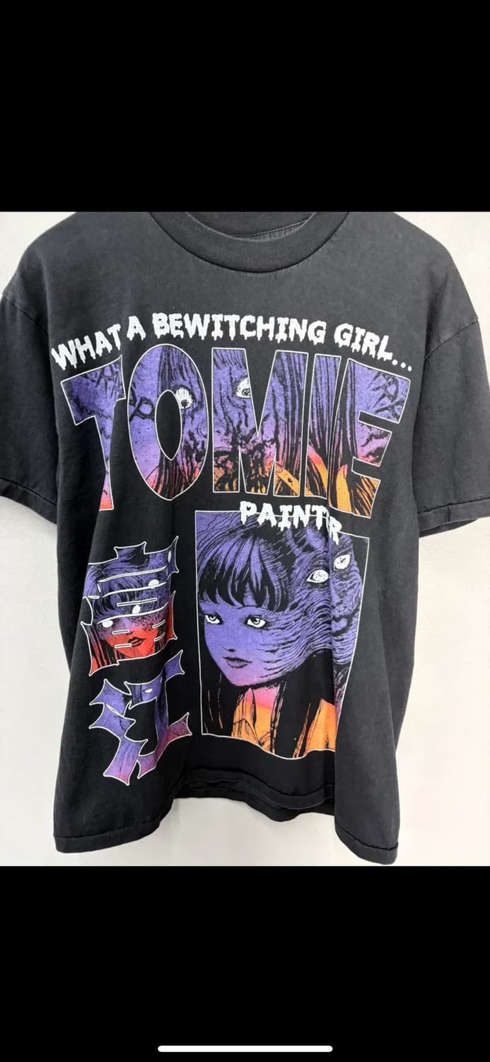 빈티지 이토준지 토미에 그래픽 블랙 반팔 H2499 상품이미지3