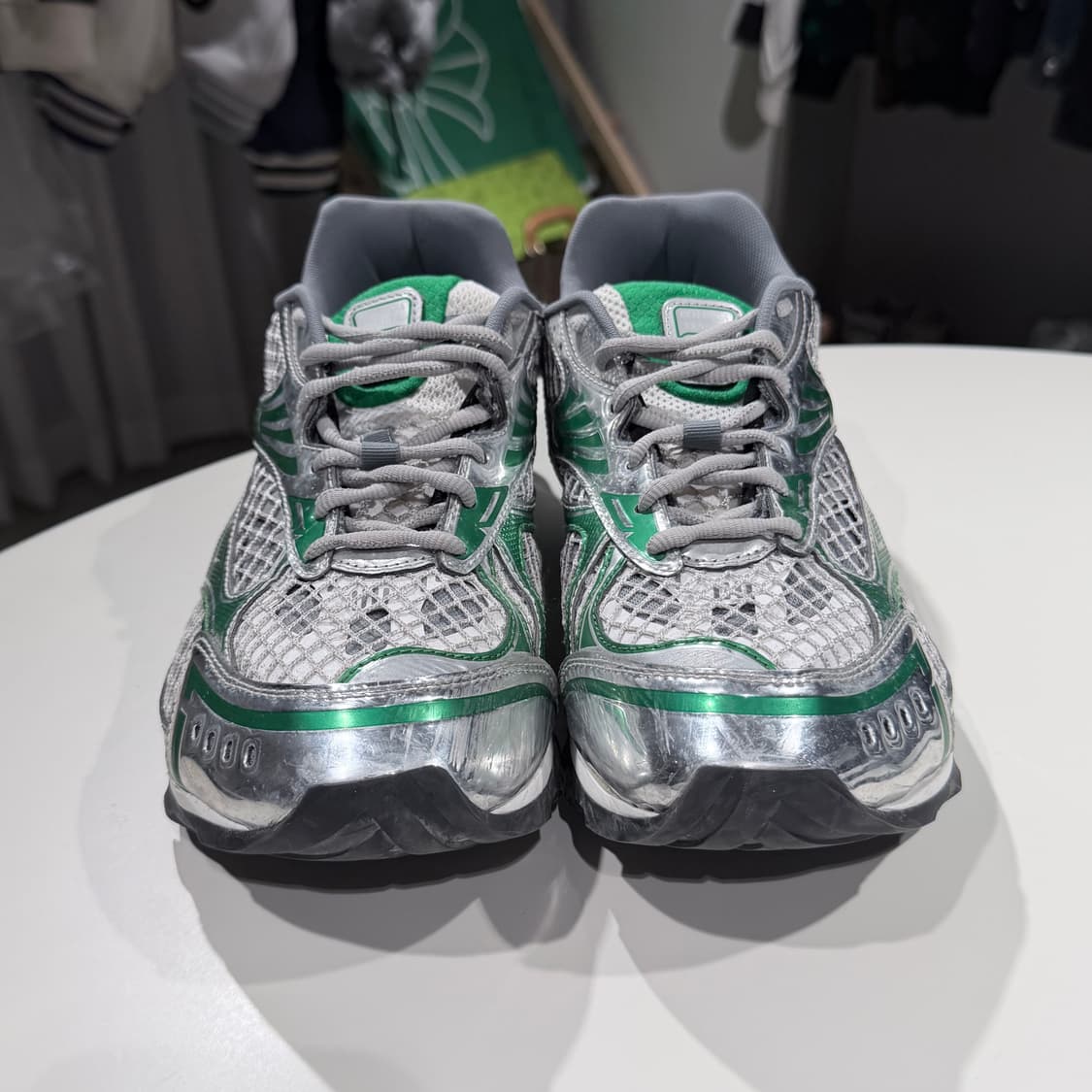 (A+/42) / 보테가 베네타 오르빗 스니커즈 실버 패러킷 그린 컬러 상품이미지3