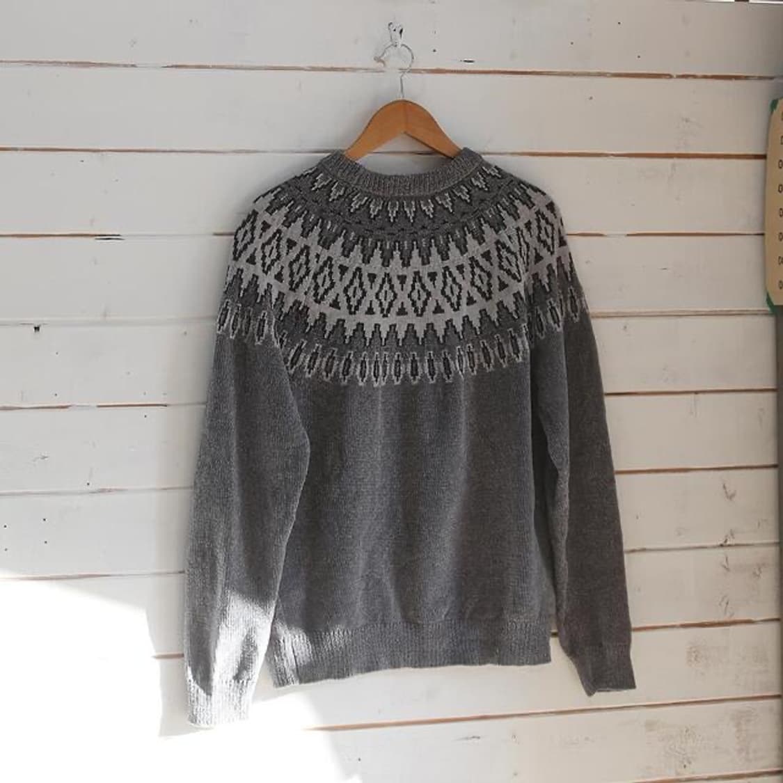 (착용컷) SEASON REASON 패턴 니트 상품이미지3