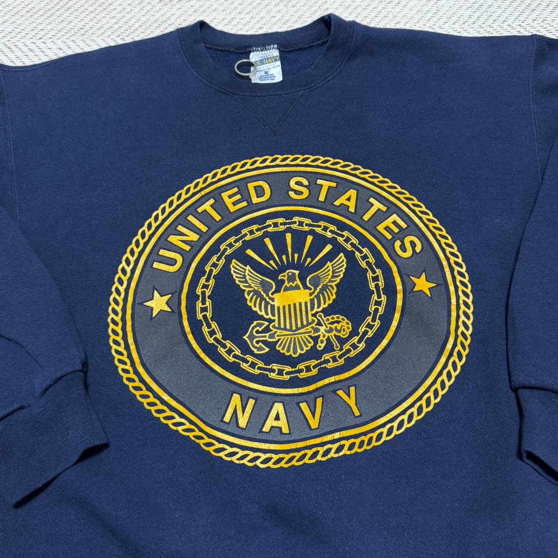 (M) 90s made in usa soffe 밀리터리 네이비 맨투맨 상품이미지3