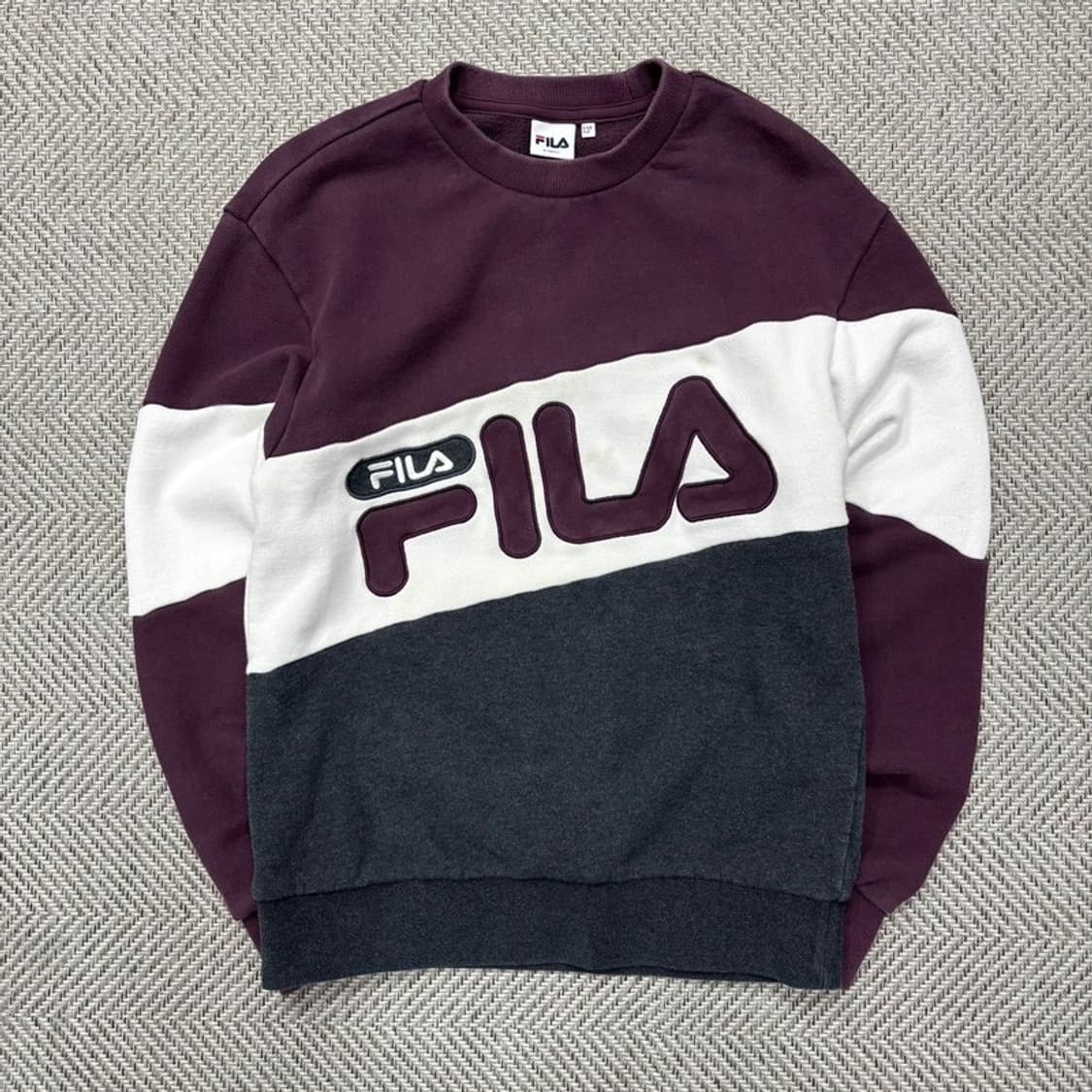 휠라 배색 맨투맨 v0246 상품이미지1