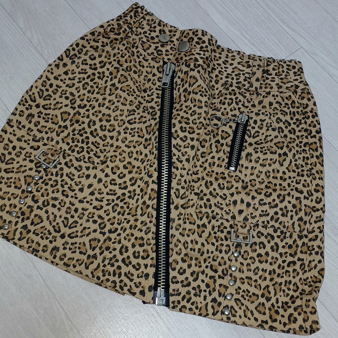 어나더유스 레오파드 지퍼 미니 스커트 호피 치마 상품이미지1