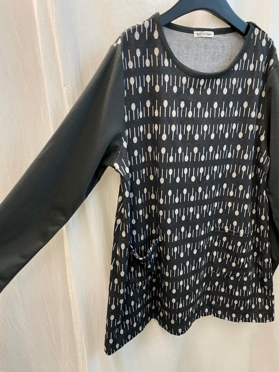 차콜 도트 롱탑(L) 상품이미지6