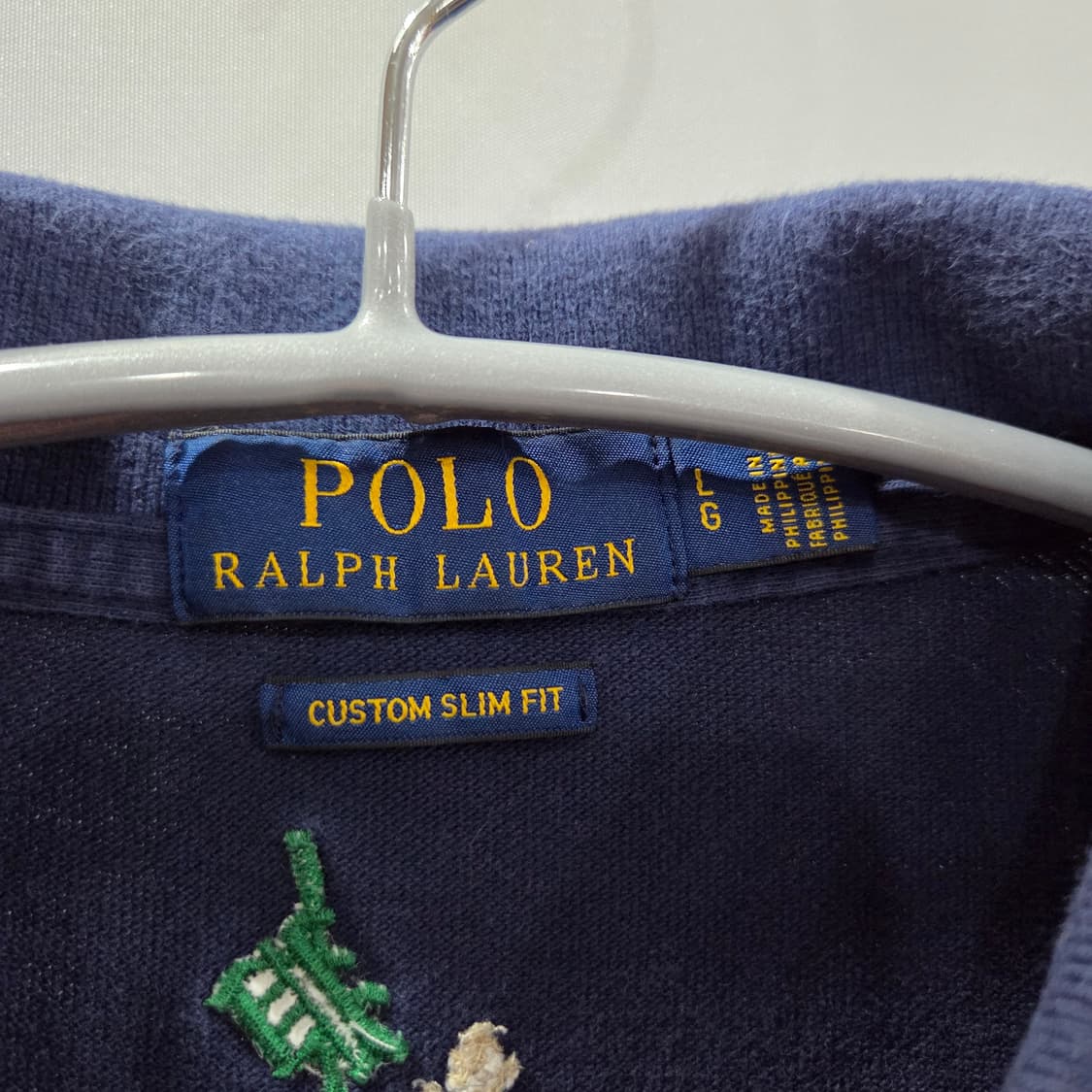 폴로랄프로렌 피케 카라 멀티자수 반팔티 네이비 L 상품이미지2