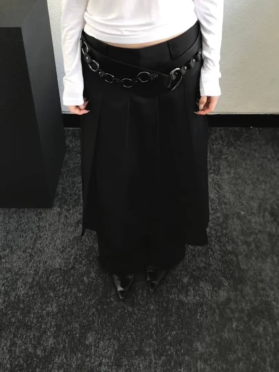 [새상품] 타임라인서울 와이드 웨스턴 후크 벨트 / 블랙 상품이미지3