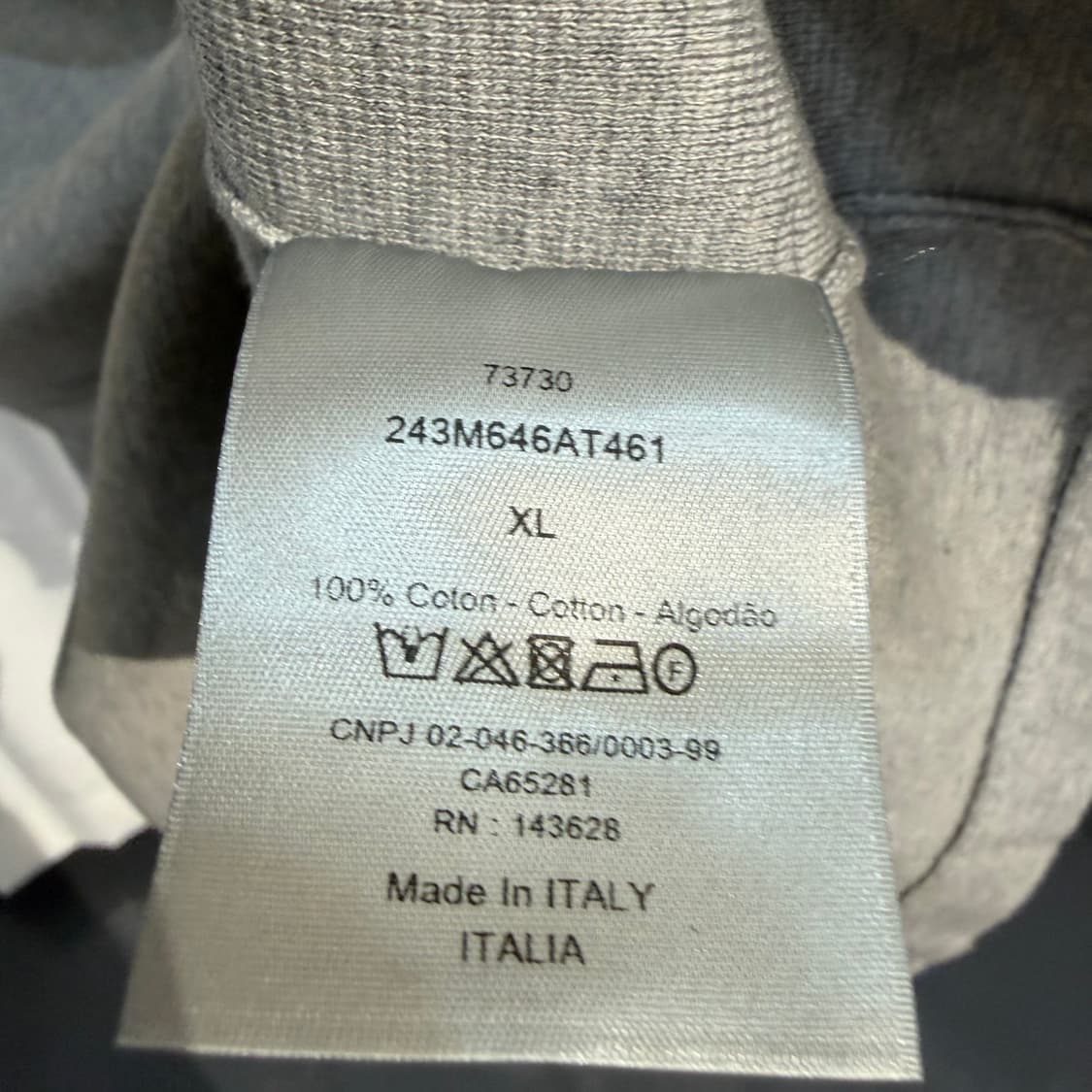 A+ / XL 디올 1947 로고 오버핏 반팔 티셔츠 상품이미지4