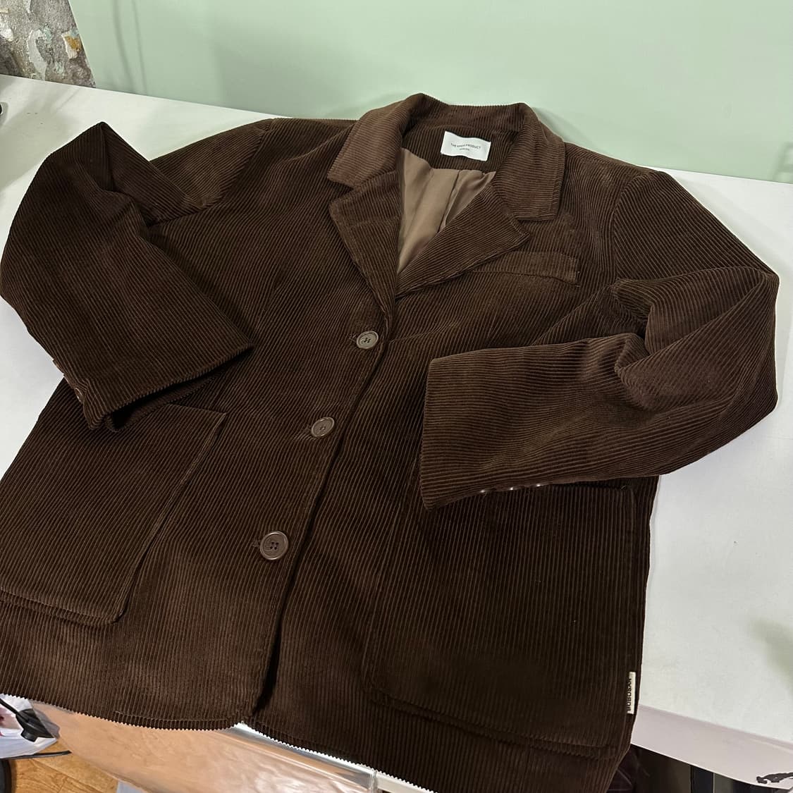 우먼OS 더오픈프로덕트 브라운 클래식핏 코듀로이 블레이져 상품이미지1