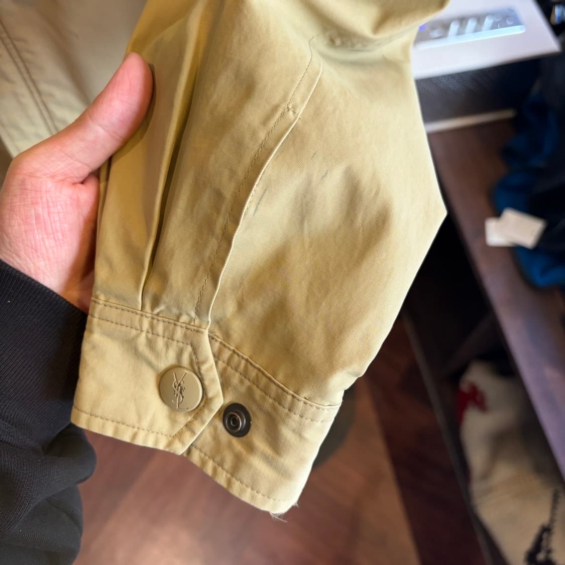 15933 - 입생로랑 베이지 블루종 자켓 상품이미지8