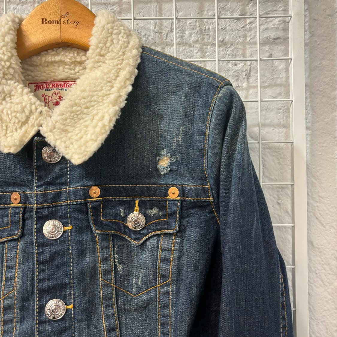 트루 릴리전 에밀리 쉐르파 데님 자켓 S 상품이미지5