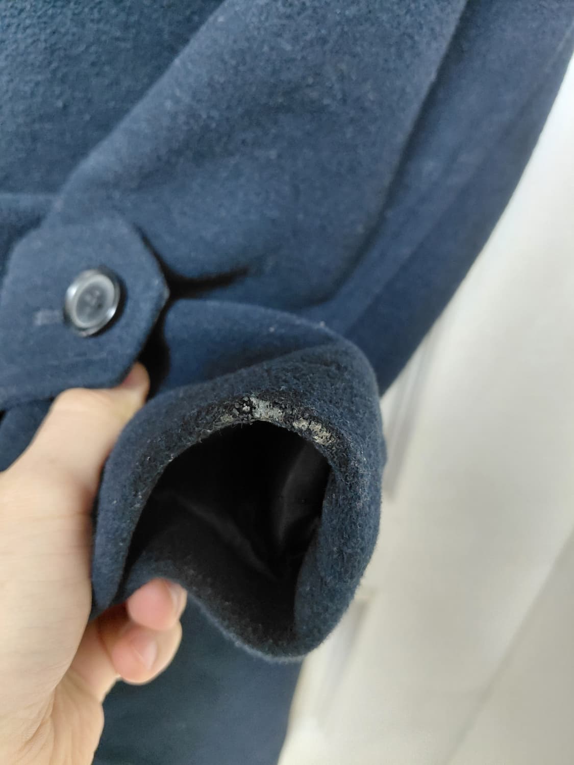 스파오 네이비 떡볶이 코트 L 상품이미지4