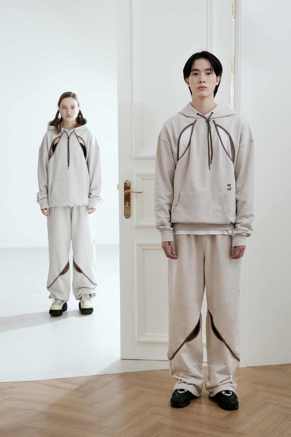 [E3ST]이쓰리에스티 스포터 스트링 절개 후드티 상품이미지3