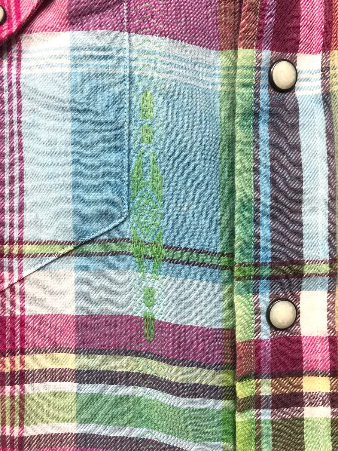 폴로 랄프로렌 나바호 체크패턴 웨스턴 코튼셔츠 S _ 멀티컬러 상품이미지3