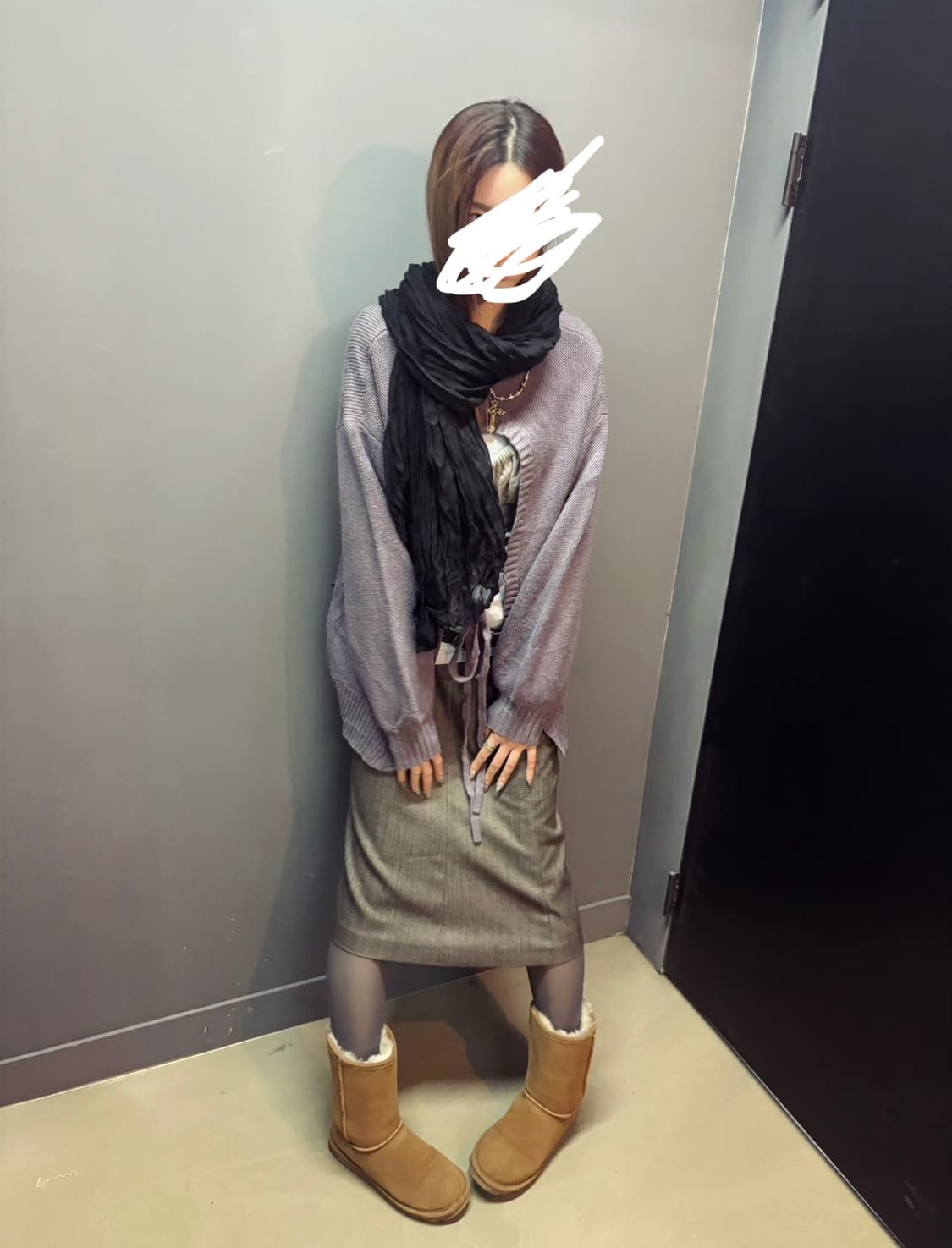 모리걸 연보라 니트  상품이미지1