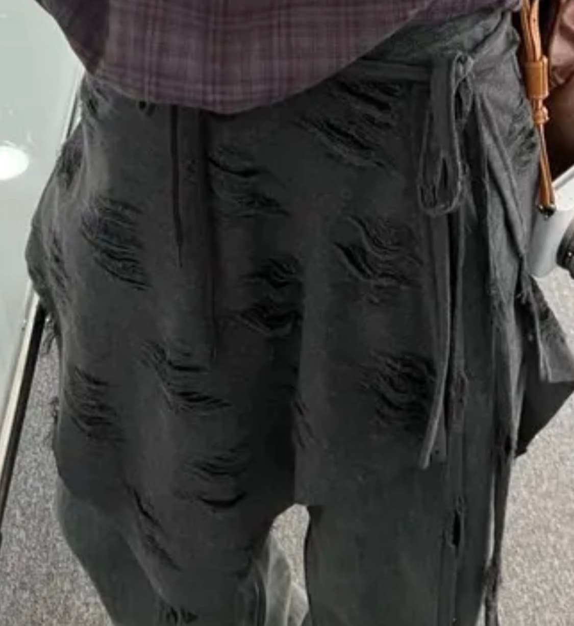 데미지 디테일 그런지무드 빈티지 멀티스커트 상품이미지5