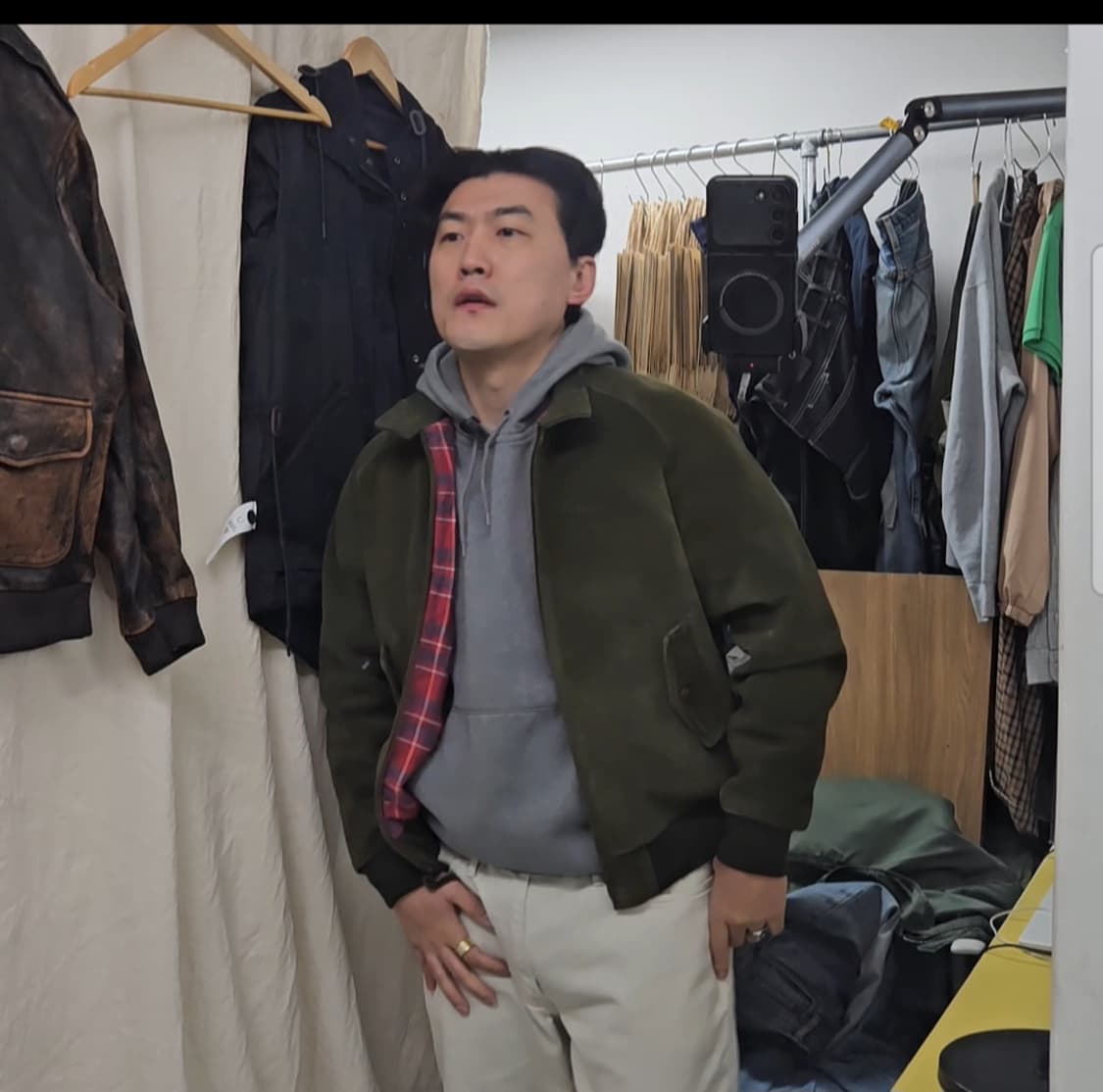 90S 라파 레더 소가죽 헤링턴 자켓 40 N1226 상품이미지1