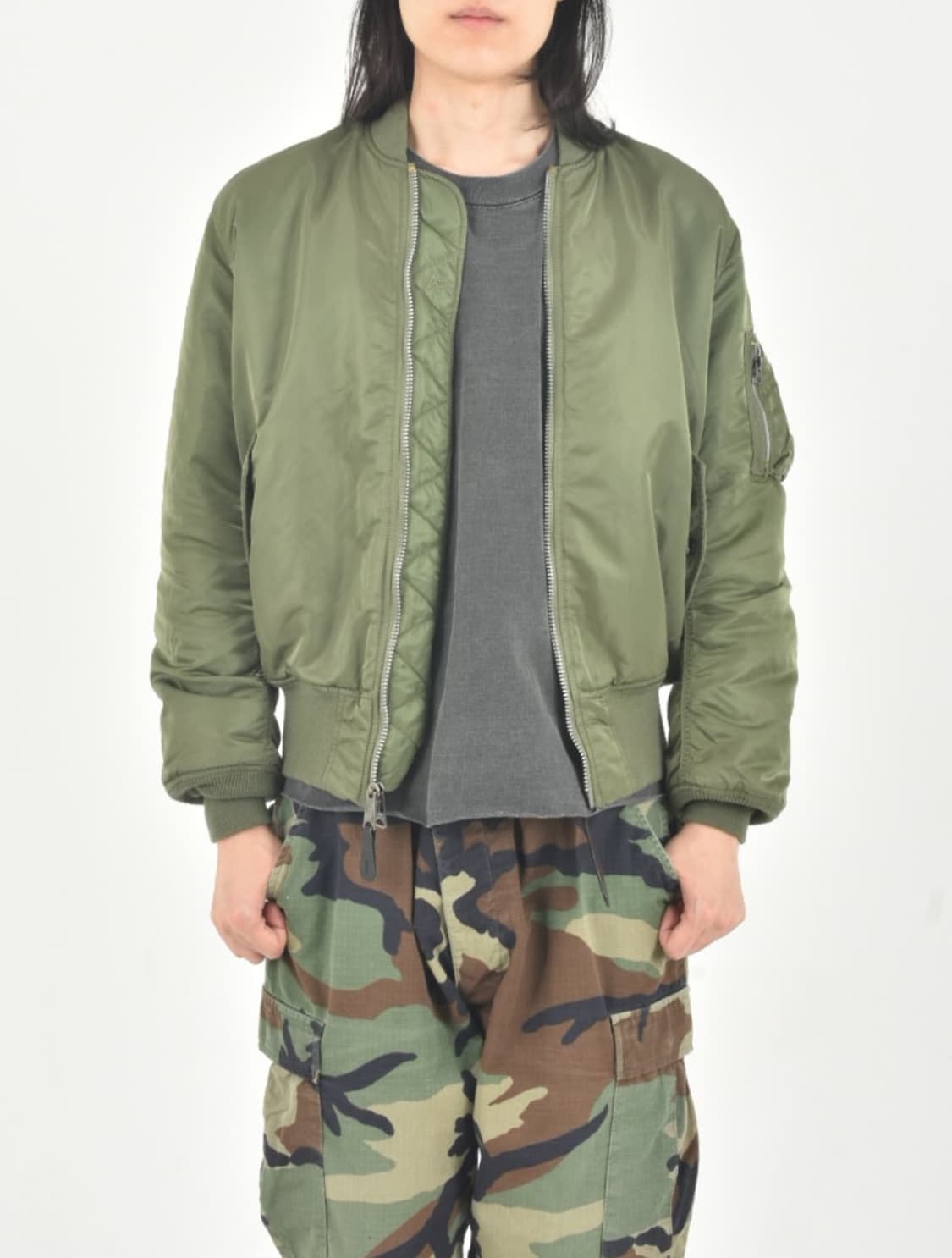 알파인더스트리 MA-1 마원 항공점퍼 플라이트 자켓 M N0489 상품이미지2