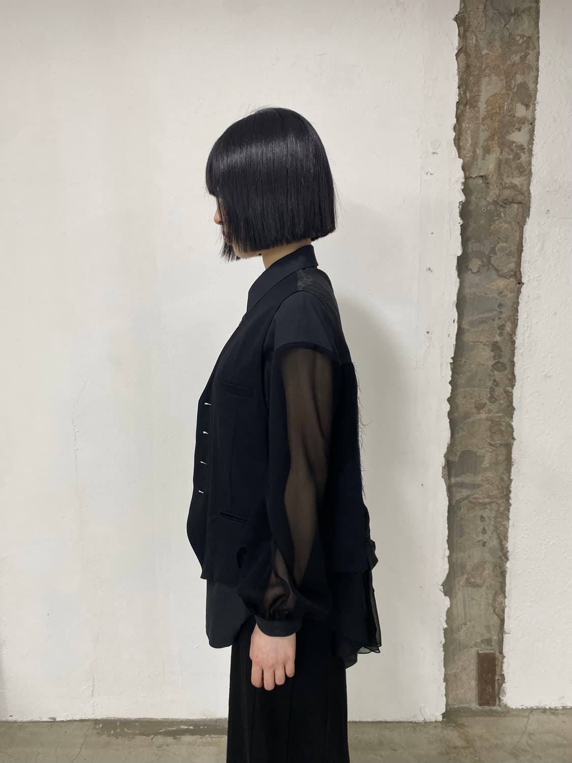 언더커버 레이어드 셔츠 베스트 상품이미지3