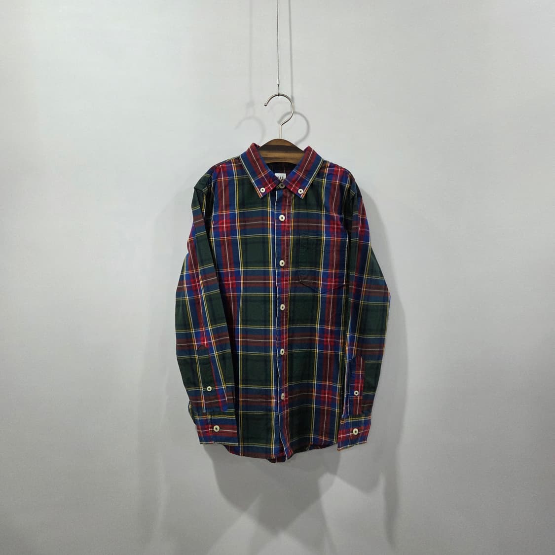갭 키즈 버튼다운 타탄체크 셔츠 M/8 상품이미지1