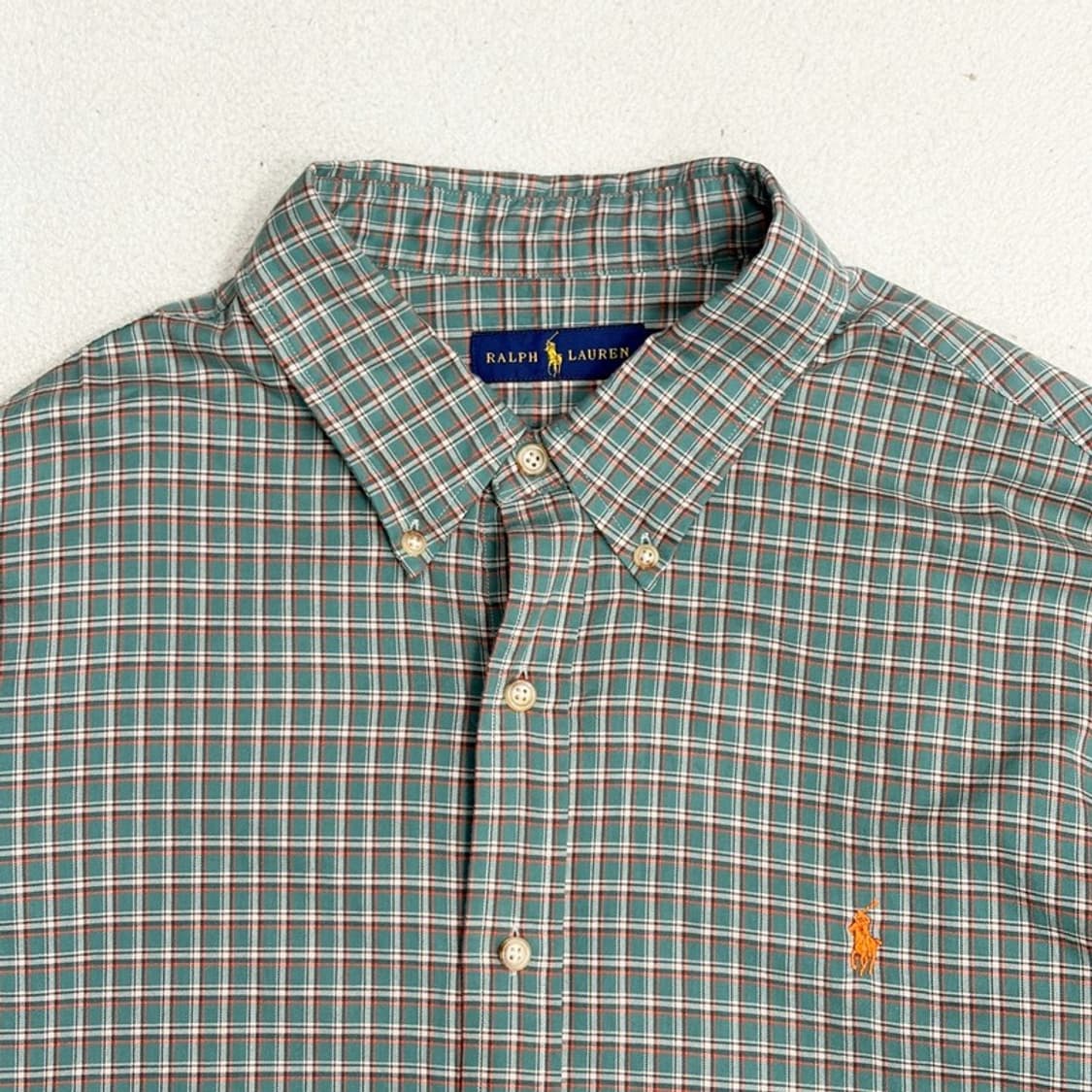 POLO 깅엄 체크 포플린 셔츠 XXL 상품이미지3