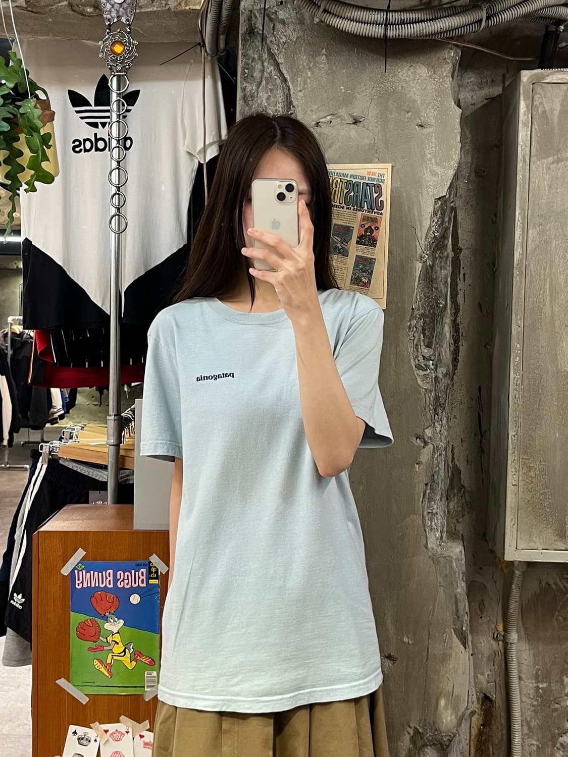 파타고니아 반팔티 스카이블루 S #csz477 상품이미지2