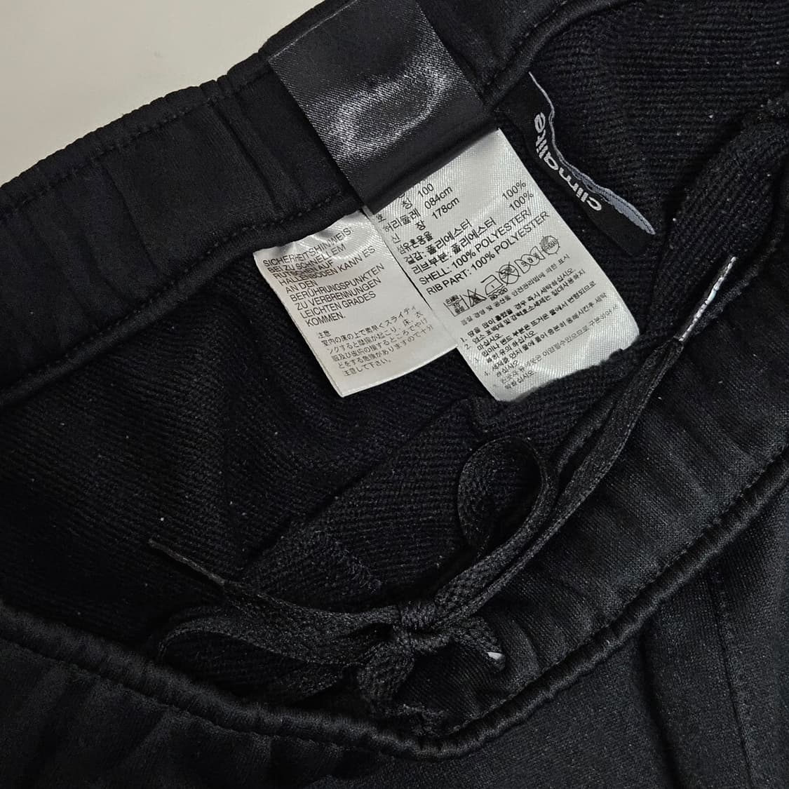 L 아디다스 삼선 트레이닝 바지 블랙 상품이미지4