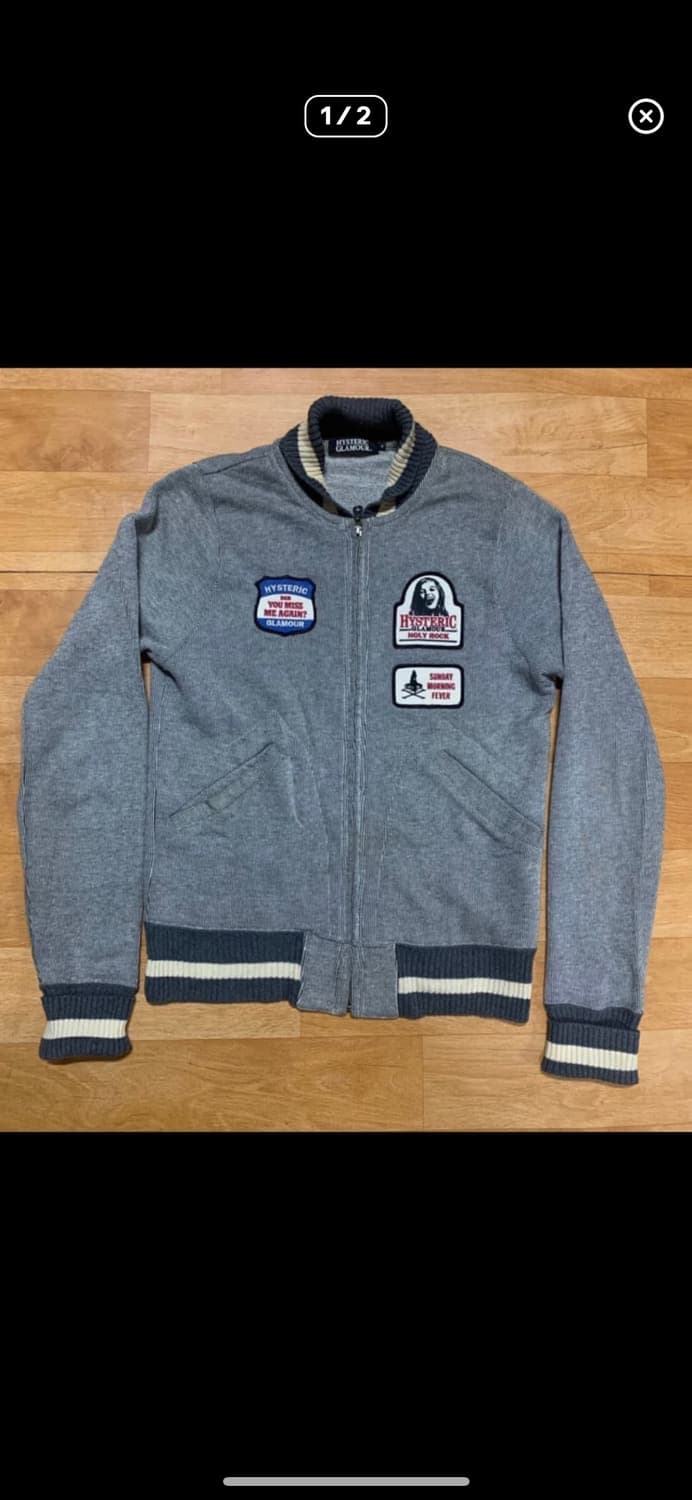 남녀공용) 히스테릭그래머 패치 니트집업 상품이미지2