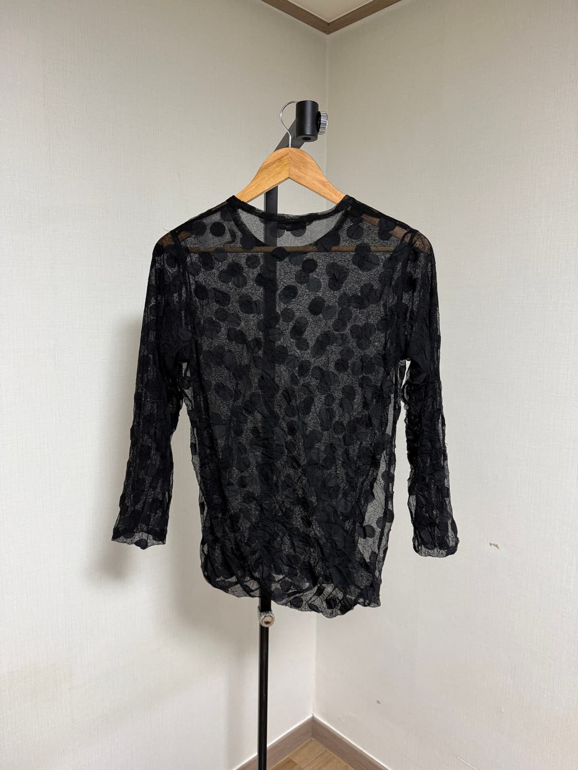 Tricot Dot Sheer Top 상품이미지3