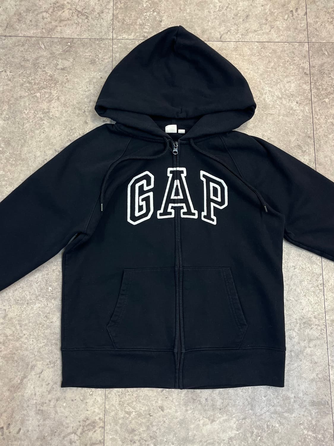 갭 기모 후드집업 블랙 M #csz3346 상품이미지5