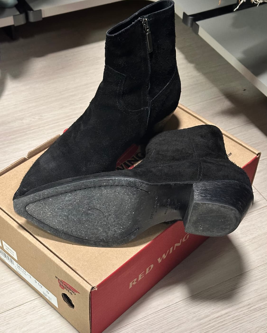 생로랑 루카스 웨스턴 부츠 스웨이드 블랙 42.5 상품이미지3