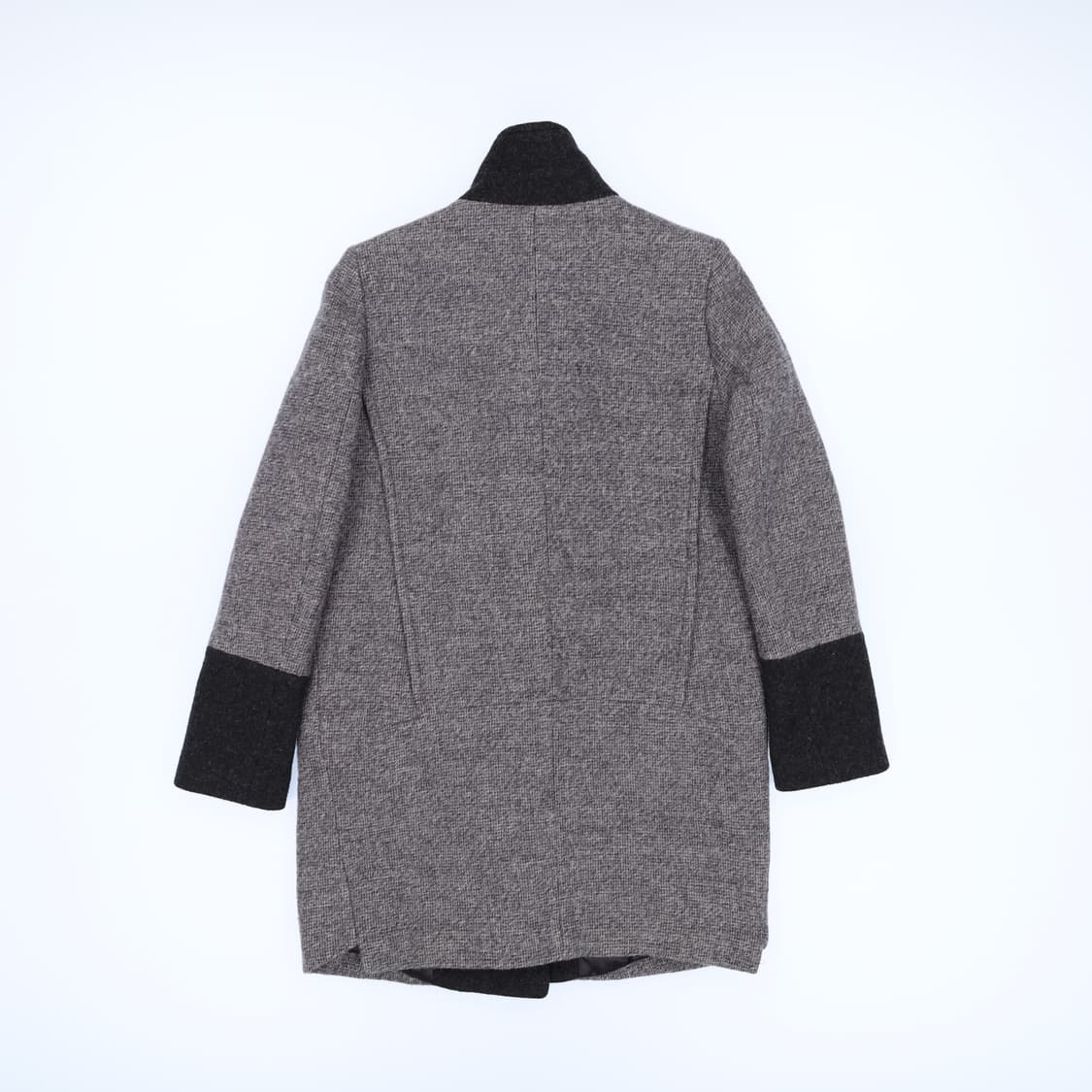 [88-94-165] 잇미샤 여성 울 혼방 싱글 코트 배색 3848 상품이미지2