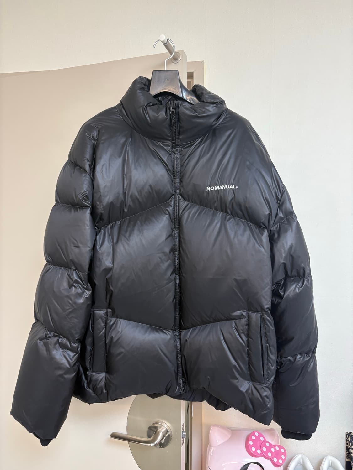 노매뉴얼 덕다운 글로시 패딩 블랙(XL) 상품이미지3