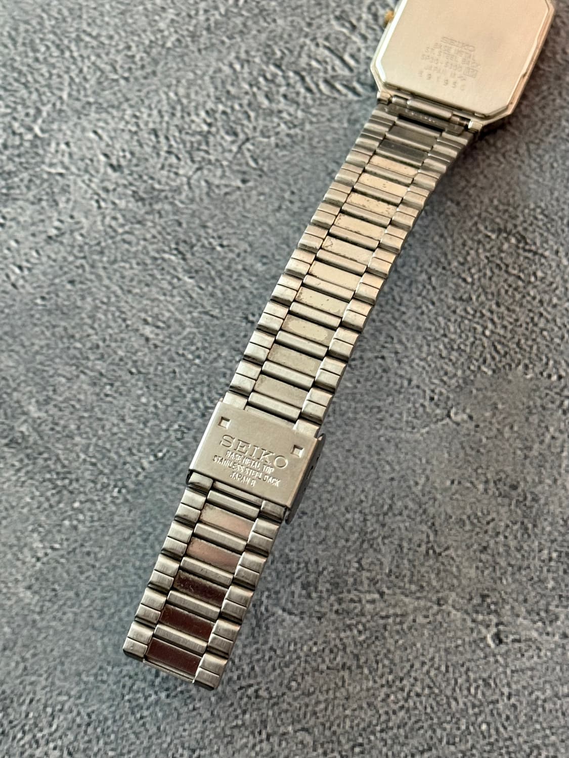 세이코 Seiko 레트로 실버 스퀘어 쿼츠 상품이미지3