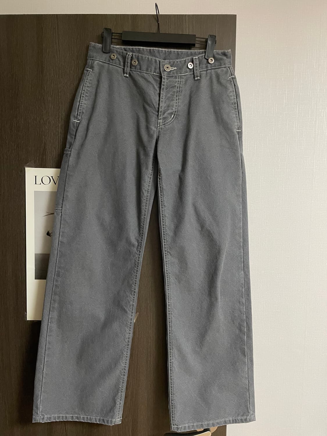 whoisshe 버튼 로우 진(ash) 상품이미지8