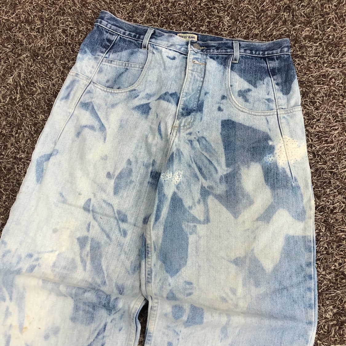 게스 90s USA 타이다이 블리치 워싱 데님 팬츠  상품이미지2