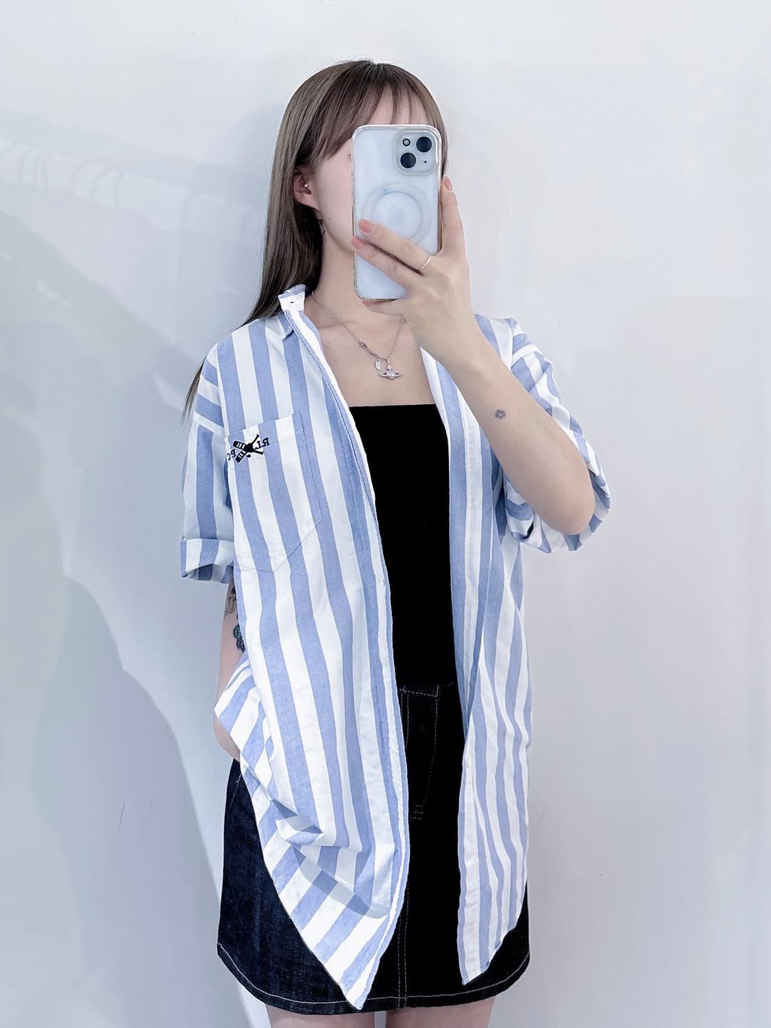 폴로랄프로렌 스트라이프 반팔 셔츠 상품이미지1