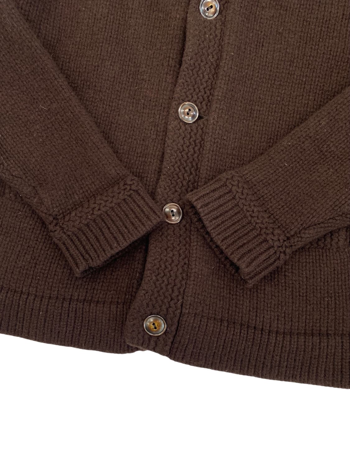 00's 폴로 램스울 숄카라 가디건 상품이미지5